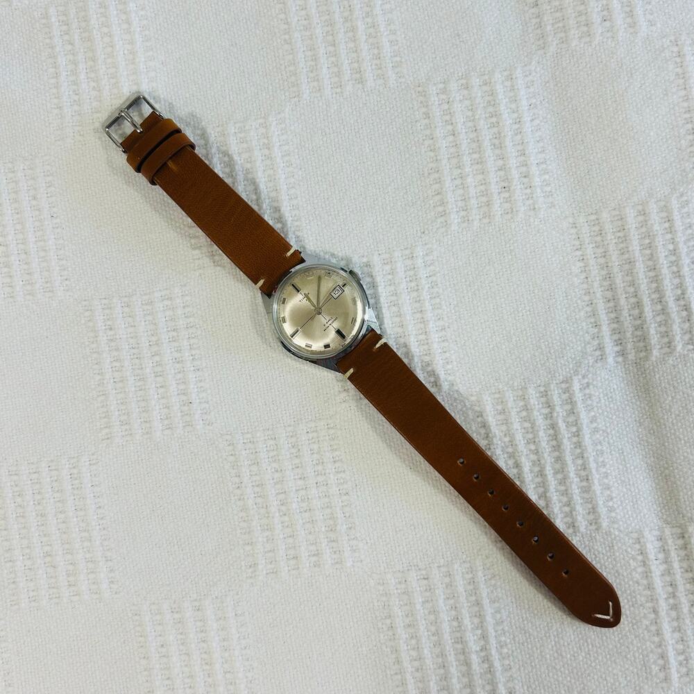 Timex 21 Jewel 34mm Mens Watch 1970 Manual Wind Runs Great - Picture 5 of 12